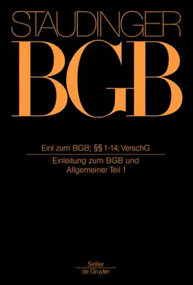 Einleitung zum BGB; §§ 1-14; VerschG - Vorauflage, kann leichte Gebrauchsspuren aufweisen. Sonderangebot ohne Rückgaberecht. Nur so lange der Vorrat reicht.