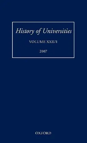History of Universities, Volume XXII/1