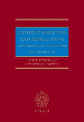 Company Meetings and Resolutions: Law, Practice, and Procedure