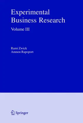 Experimental Business Research, Volume 3