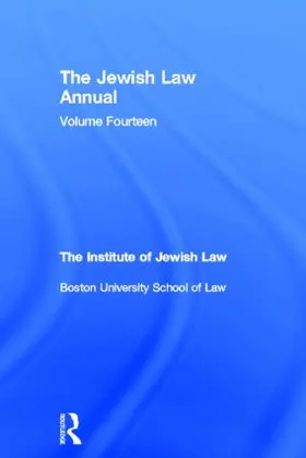 The Jewish Law Annual Volume 14
