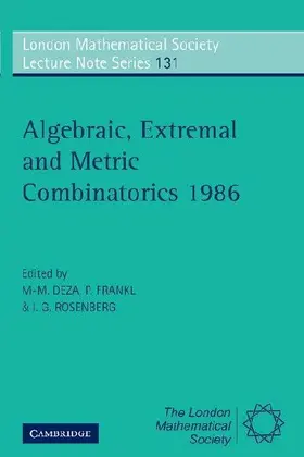 Algebraic, Extremal, and Metric Combinatorics, 1986