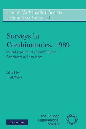 Surveys in Combinatorics, 1989
