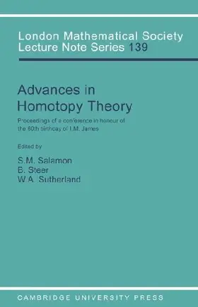 Advances in Homotopy Theory