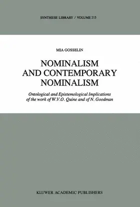 Nominalism and Contemporary Nominalism