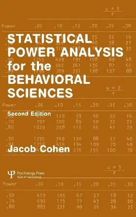 Statistical Power Analysis for the Behavioral Sciences