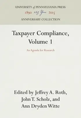 Taxpayer Compliance, Volume 1