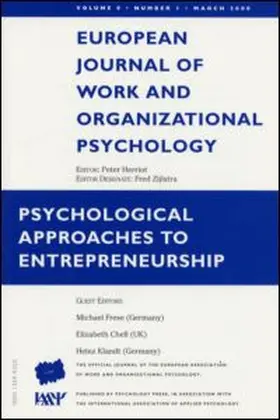 Psychological Approaches to Entrepreneurship