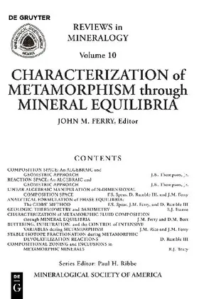 Characterization of Metamorphism through Mineral Equilibria