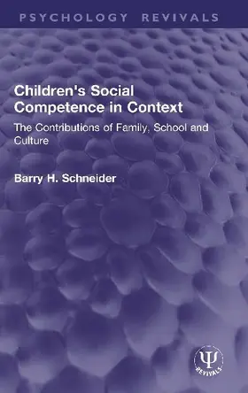 Children's Social Competence in Context