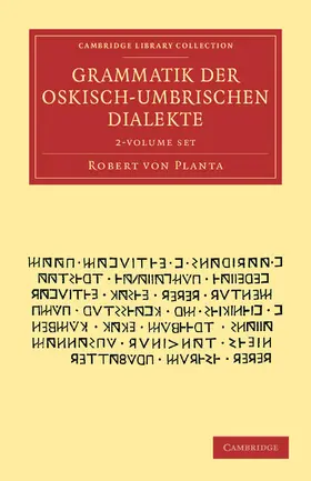 Grammatik Der Oskisch-Umbrischen Dialekte 2 Volume Set