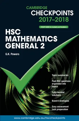 Cambridge Checkpoints Hsc Mathematics General 2 2017-18