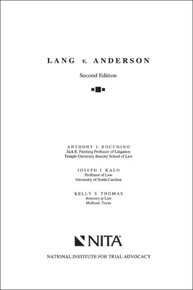 Lang V. Anderson: Case File