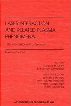Laser Interaction and Related Plasma Phenomena