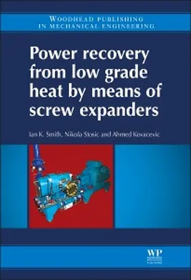 Power Recovery from Low Grade Heat by Means of Screw Expande