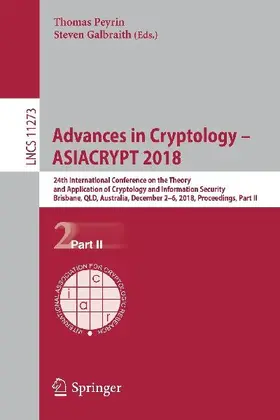 Advances in Cryptology - ASIACRYPT 2018