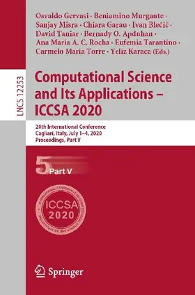 Computational Science and Its Applications - ICCSA 2020