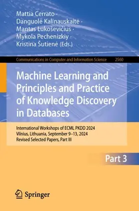 Machine Learning and Principles and Practice of Knowledge Discovery in Databases