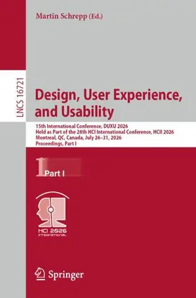 Design, User Experience, and Usability