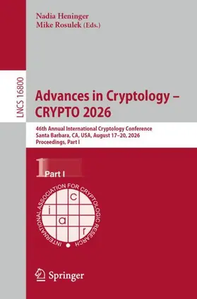 Advances in Cryptology – CRYPTO 2026