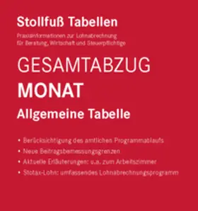 Tabelle, Gesamtabzug 2025 Monat