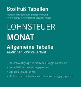 Tabelle, Lohnsteuer 2025 Monat Sonderausgabe August