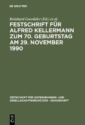 Festschrift für Alfred Kellermann zum 70. Geburtstag am 29. November 1990