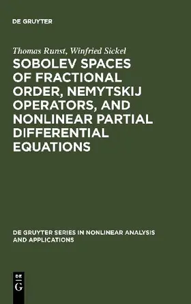 Sobolev Spaces of Fractional Order, Nemytskij Operators, and Nonlinear Partial Differential Equations