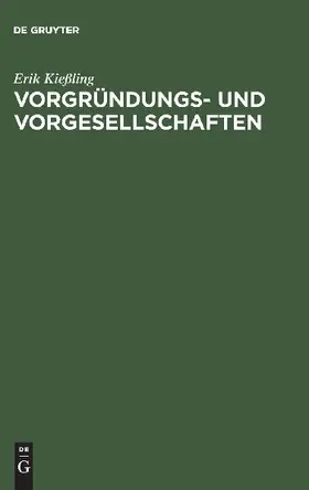 Vorgründungs- und Vorgesellschaften