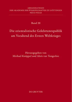 Die orientalistische Gelehrtenrepublik am Vorabend des Ersten Weltkrieges