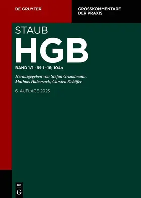 Staub. HGB. Band 1/1: Einleitung; §§ 1-16; 104a