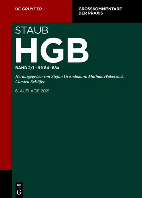 Staub/Handelsgesetzbuch: HGB. Band 2/1: §§ 84-88a