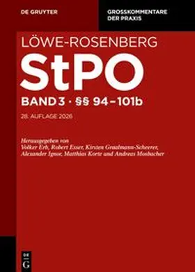 Löwe-Rosenberg. StPO. Band 3: §§ 94-101b