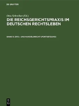 Zivil- und Handelsrecht (Fortsetzung)