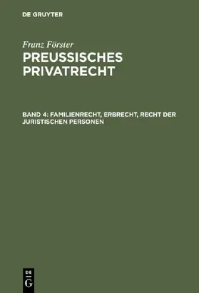 Familienrecht, Erbrecht, Recht der juristischen Personen