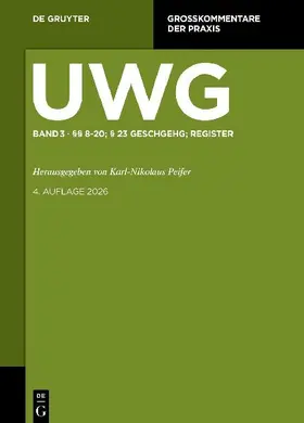Großkommentare der Praxis §§ 8-20; § 23 GeschGehG; Register
