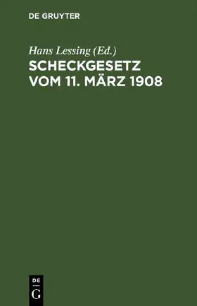 Scheckgesetz vom 11. März 1908