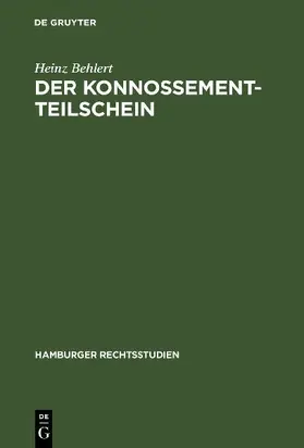 Der Konnossement-Teilschein
