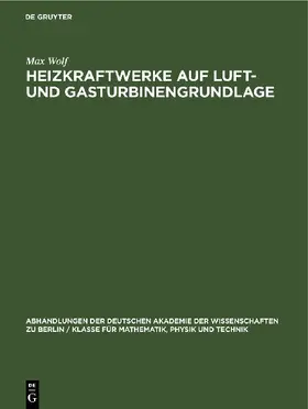 Heizkraftwerke auf Luft- und Gasturbinengrundlage