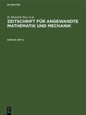Zeitschrift für Angewandte Mathematik und Mechanik. Band 63, Heft 2