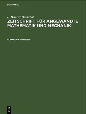 Zeitschrift für Angewandte Mathematik und Mechanik. Volume 64, Number 6