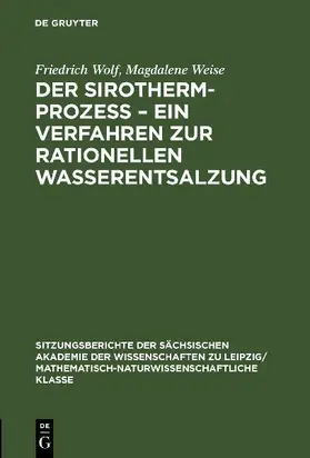 Der Sirotherm-Prozess - Ein Verfahren zur rationellen Wasserentsalzung