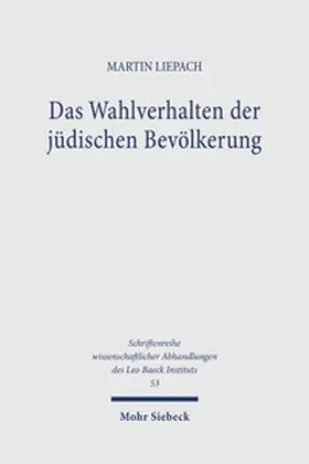 Das Wahlverhalten der jüdischen Bevölkerung