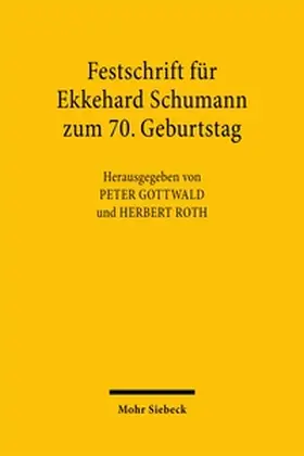 Festschrift für Ekkehard Schumann zum 70. Geburtstag