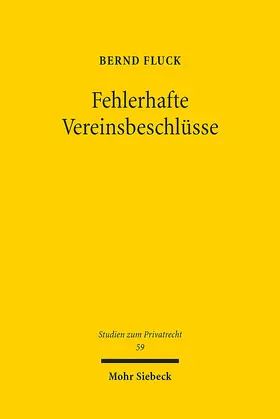 Fehlerhafte Vereinsbeschlüsse