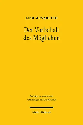 Der Vorbehalt des Möglichen