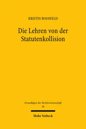 Die Lehren von der Statutenkollision