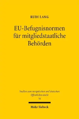 EU-Befugnisnormen für mitgliedstaatliche Behörden