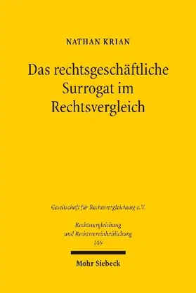 Das rechtsgeschäftliche Surrogat im Rechtsvergleich