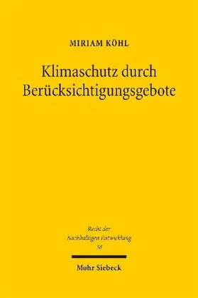 Klimaschutz durch Berücksichtigungsgebote